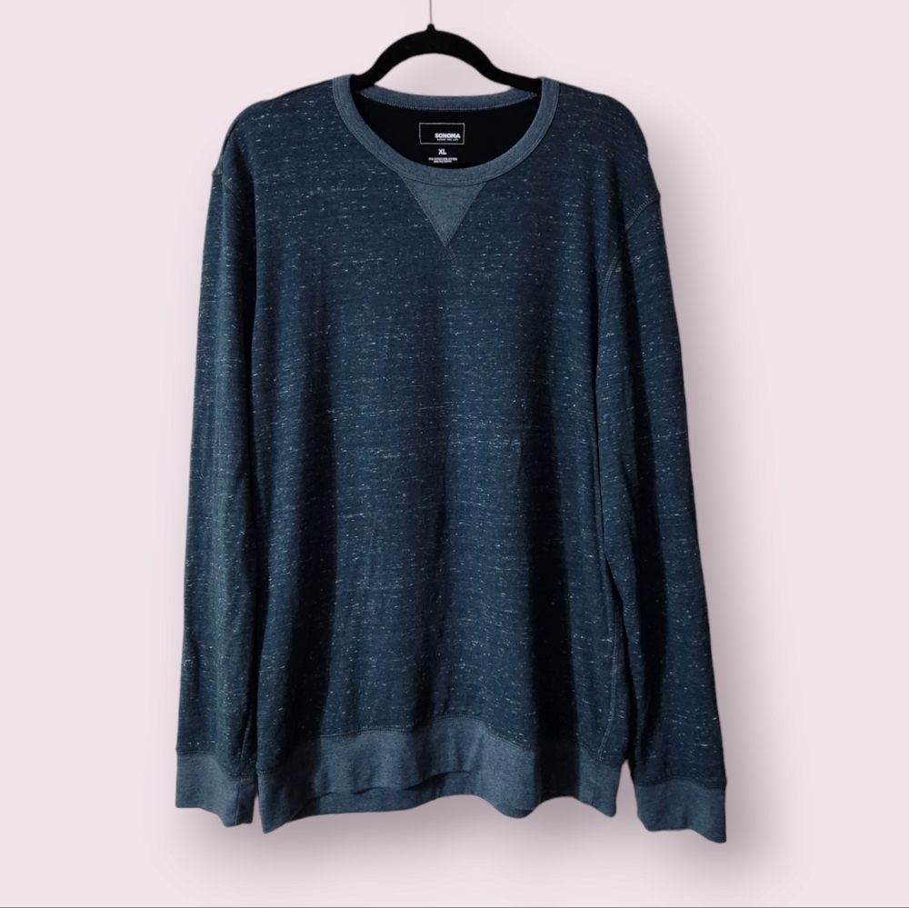 Sonoma Heather Long Sleeve V Neck Sweatshirt Size XL for Men